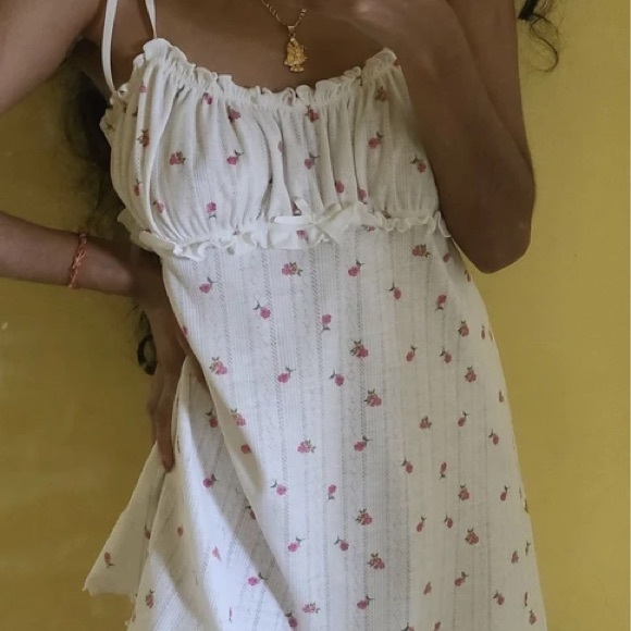 For Love And Lemons Blossom Pointelle Slip Dress - Picture 4 of 14